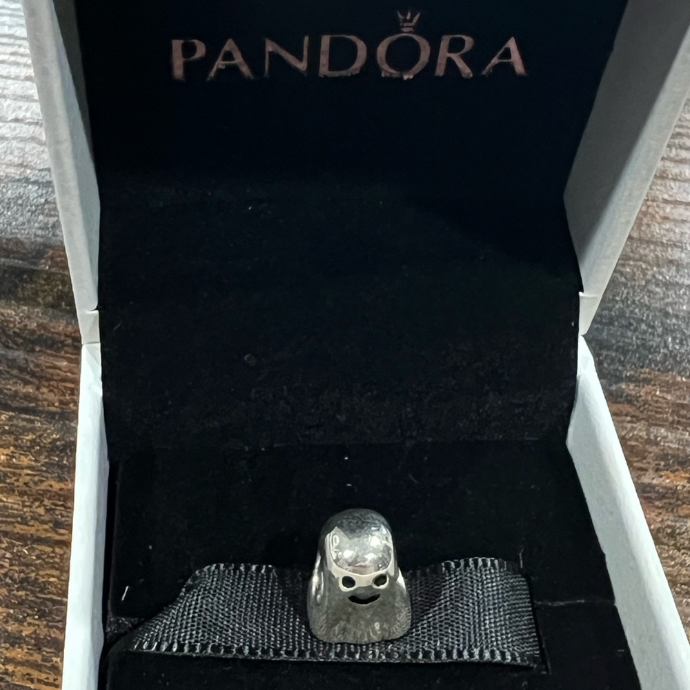 Pandora Smiling Silver Ghost Charm (box included)